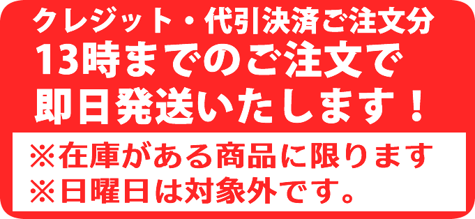 13時までのご注文で即日出荷いたします！